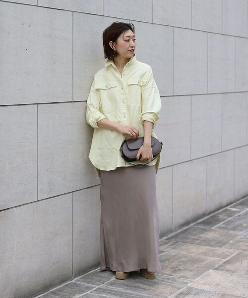 le.coeur blanc（ルクールブラン）の「HealthyDENIMヘルシーデニムAlmondShirt（シャツ/ブラウス・レディース・サックスブルー/イエロー・38）」の18枚目の写真