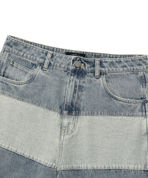 NICE GHOST CLUB（ナイスゴーストクラブ）の「PANEL STITCH JEANS_BLUE(NG2EFUD113A)（デニムパンツ・レディース・ブルー・S/M/L）」の3枚目の写真