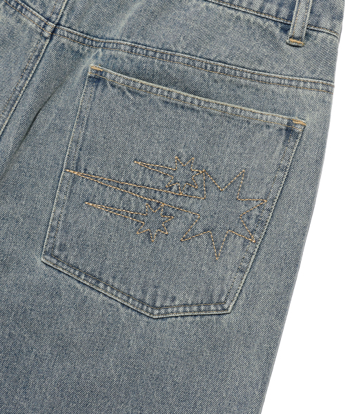 NICE GHOST CLUB（ナイスゴーストクラブ）の「PANEL STITCH JEANS_BLUE(NG2EFUD113A)（デニムパンツ・レディース・ブルー・S/M/L）」の6枚目の写真