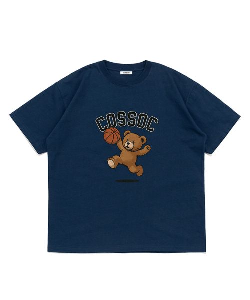 COSO(コソ)の「ベスケットボールベア 半袖Tシャツ (ホワイト)(Tシャツ/カットソー・レディース・ホワイト・S/M/L)」の2枚目の写真