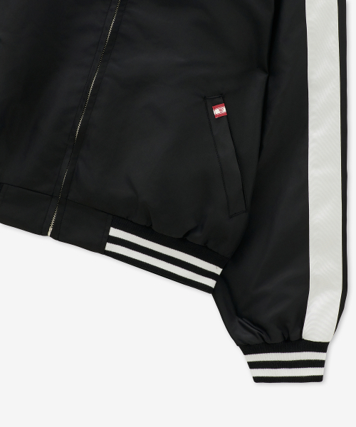 MENASOO（ミナス）の「Menasoo Hearttrack Nylon Baseball Jumper_Black（ナイロンジャケット・レディース・ブラック・F）」の6枚目の写真