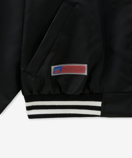 MENASOO（ミナス）の「Menasoo Hearttrack Nylon Baseball Jumper_Black（ナイロンジャケット・レディース・ブラック・F）」の7枚目の写真
