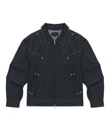 WOOALONG（ウアロン）の「Non-fade curve stitch denim jacket - INDIGO（デニムジャケット）」