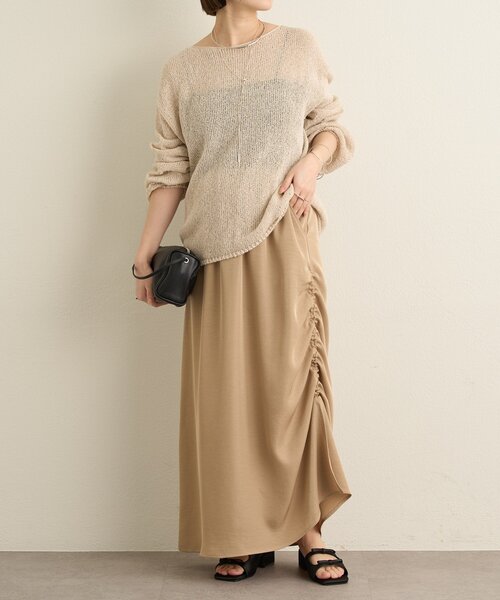 Omekashi（オメカシ）の「和紙混袖ボリュームニット（ニット/セーター・レディース・アイボリー/ブラック・FREE）」の11枚目の写真