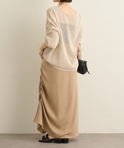 Omekashi（オメカシ）の「和紙混袖ボリュームニット（ニット/セーター・レディース・アイボリー/ブラック・FREE）」の12枚目の写真