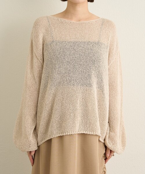 Omekashi（オメカシ）の「和紙混袖ボリュームニット（ニット/セーター・レディース・アイボリー/ブラック・FREE）」の14枚目の写真