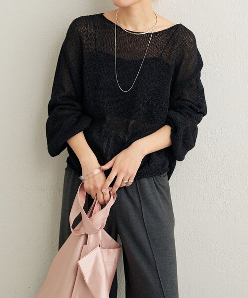 Omekashi（オメカシ）の「和紙混袖ボリュームニット（ニット/セーター・レディース・アイボリー/ブラック・FREE）」の22枚目の写真