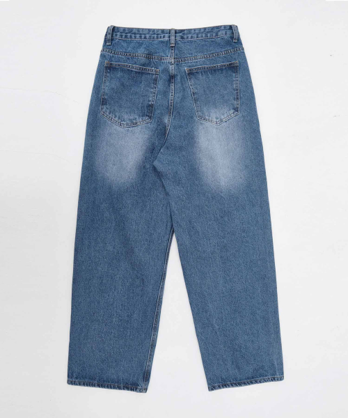 ACSHI(アクシ)の「ワンタックウォッシュドバルーンフィットワイドデニムパンツユニセックス(ブルー)(デニムパンツ・レディース・その他・XL/L/M/S/XXL/XS)」の14枚目の写真