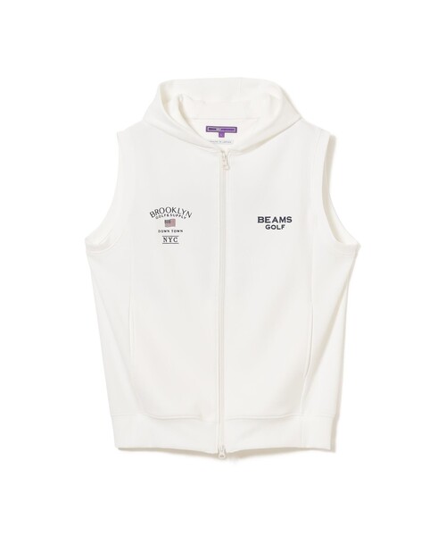 BEAMS GOLF(ビームスゴルフ)の「PURPLE LABEL / BROOKLYN ストレッチ フーディー ベスト(UVカット・吸水速乾)(ベスト・メンズ・ホワイト/グレー/ネイビー・XL/L/S/M)」の12枚目の写真