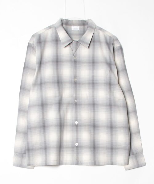 Champion(チャンピオン)の「【Champion/チャンピオン】直営限定コレクション メンズ ロングスリーブシャツ(Tシャツ/カットソー・メンズ・ブラック/ライトグレー/ベージュ・X-LARGE/LARGE/MEDIUM/SMALL)」の2枚目の写真