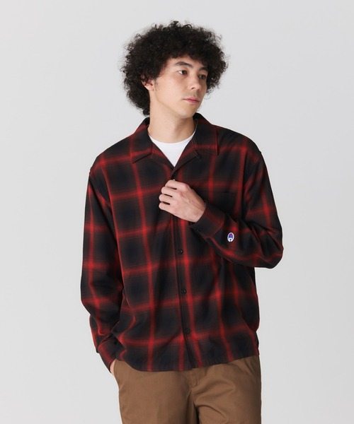 Champion(チャンピオン)の「【Champion/チャンピオン】直営限定コレクション メンズ ロングスリーブシャツ(Tシャツ/カットソー・メンズ・ブラック/ライトグレー/ベージュ・X-LARGE/LARGE/MEDIUM/SMALL)」の1枚目の写真