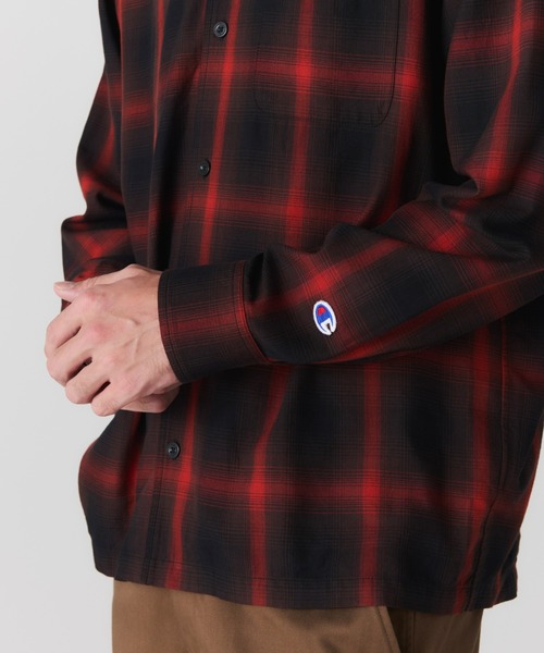 Champion(チャンピオン)の「【Champion/チャンピオン】直営限定コレクション メンズ ロングスリーブシャツ(Tシャツ/カットソー・メンズ・ブラック/ライトグレー/ベージュ・X-LARGE/LARGE/MEDIUM/SMALL)」の9枚目の写真