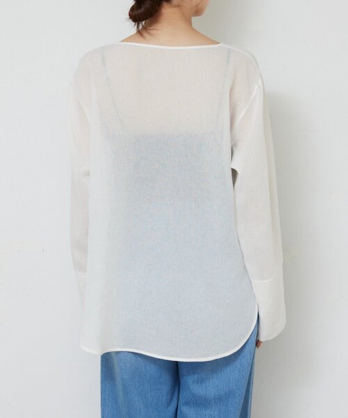 GALLARDAGALANTE(ガリャルダガランテ)の「【手洗い可】ラウンドTガーゼブラウス(シャツ/ブラウス・レディース・ブラック/オフホワイト/イエロー・FREE)」の9枚目の写真