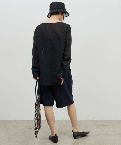 GALLARDAGALANTE(ガリャルダガランテ)の「【手洗い可】ラウンドTガーゼブラウス(シャツ/ブラウス・レディース・ブラック/オフホワイト/イエロー・FREE)」の19枚目の写真