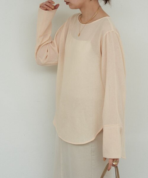 GALLARDAGALANTE(ガリャルダガランテ)の「【手洗い可】ラウンドTガーゼブラウス(シャツ/ブラウス・レディース・ブラック/オフホワイト/イエロー・FREE)」の21枚目の写真