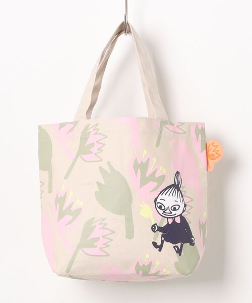 MOOMIN(ムーミン)の「【 MOOMIN 】 カラーマチ付きバッグ ミイ お花 26S1(エコバッグ/サブバッグ・レディース・ライトピンク・FREE)」の1枚目の写真