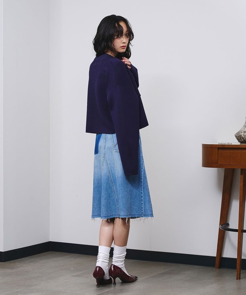 ROSE BUD(ローズバッド)の「PANEL DENIM MINI SKIRT(デニムスカート・レディース・ライトインディゴブルー・S)」の10枚目の写真