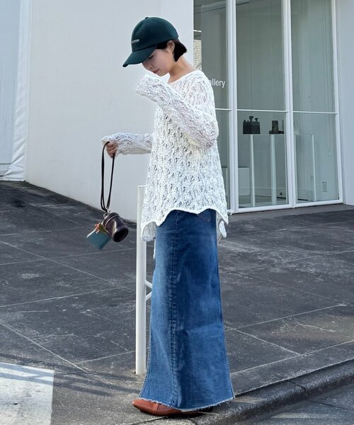 WILLOW（ウィロー）の「【willow】アシメレースチュニック（Tシャツ/カットソー・レディース・ブラック/ホワイト・ONE SIZE）」の10枚目の写真