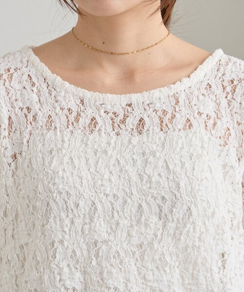 WILLOW（ウィロー）の「【willow】アシメレースチュニック（Tシャツ/カットソー・レディース・ブラック/ホワイト・ONE SIZE）」の22枚目の写真