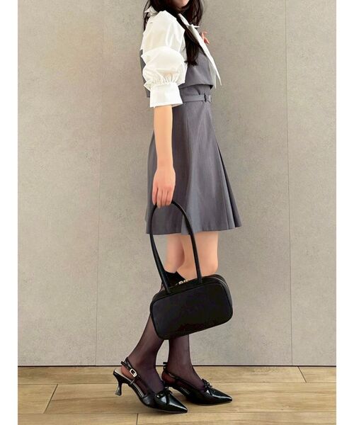 dazzlin(ダズリン)の「2WAYボウタイレイヤードミニワンピース(ワンピース・レディース・ネイビー/ベージュ/チャコールグレー・MEDIUM/SMALL)」の21枚目の写真