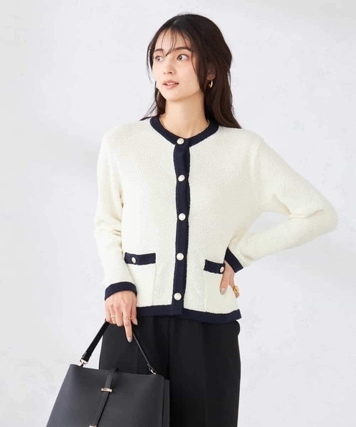 メタルボタンカノコニットジャケット（カーディガン/ボレロ）｜a.v.v