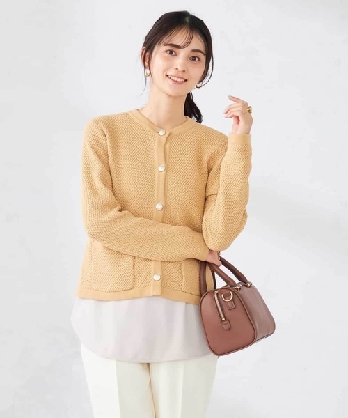 メタルボタンカノコニットジャケット（カーディガン/ボレロ）｜a.v.v