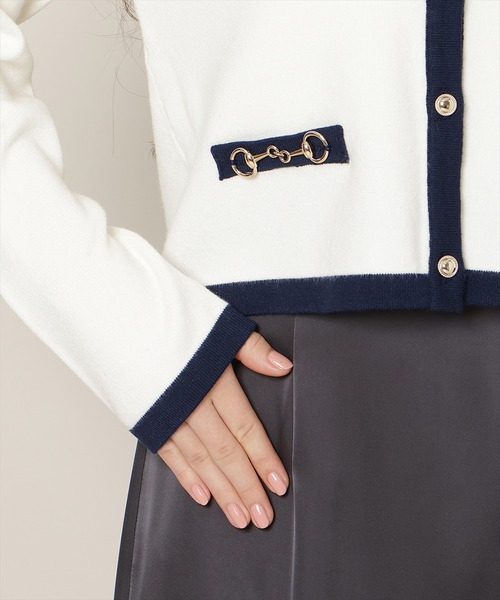 WILLSELECTION（ウィルセレクション）の「バイカラーアンサンブル【ハイネックトップス×カーディガンセット】（カーディガン/ボレロ・レディース・オフホワイト/ベージュ/ピンク/ミント/ブラック・FREE）」の11枚目の写真