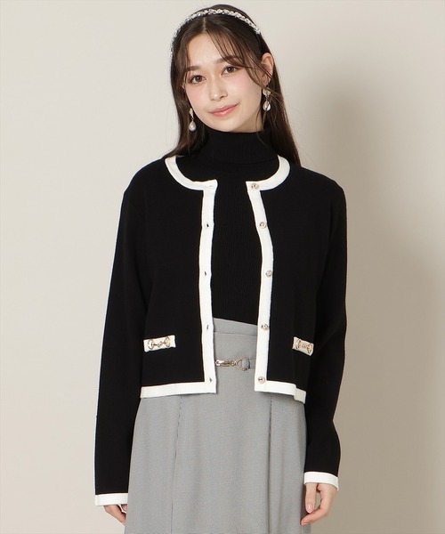 WILLSELECTION（ウィルセレクション）の「バイカラーアンサンブル【ハイネックトップス×カーディガンセット】（カーディガン/ボレロ・レディース・オフホワイト/ベージュ/ピンク/ミント/ブラック・FREE）」の13枚目の写真