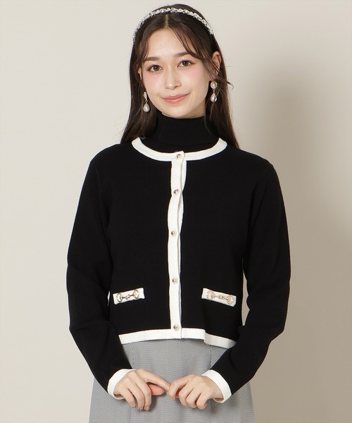 WILLSELECTION（ウィルセレクション）の「バイカラーアンサンブル【ハイネックトップス×カーディガンセット】（カーディガン/ボレロ・レディース・オフホワイト/ベージュ/ピンク/ミント/ブラック・FREE）」の16枚目の写真