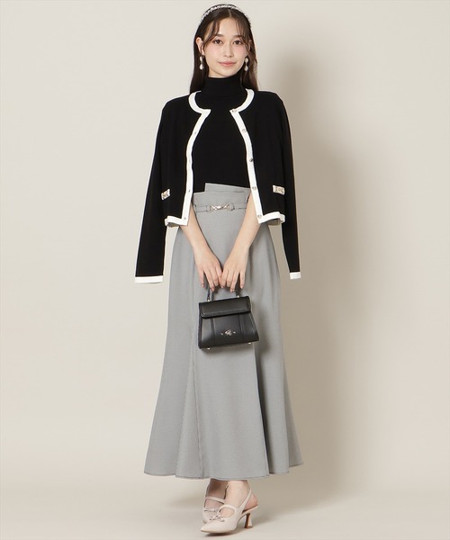 WILLSELECTION（ウィルセレクション）の「バイカラーアンサンブル【ハイネックトップス×カーディガンセット】（カーディガン/ボレロ・レディース・オフホワイト/ベージュ/ピンク/ミント/ブラック・FREE）」の19枚目の写真