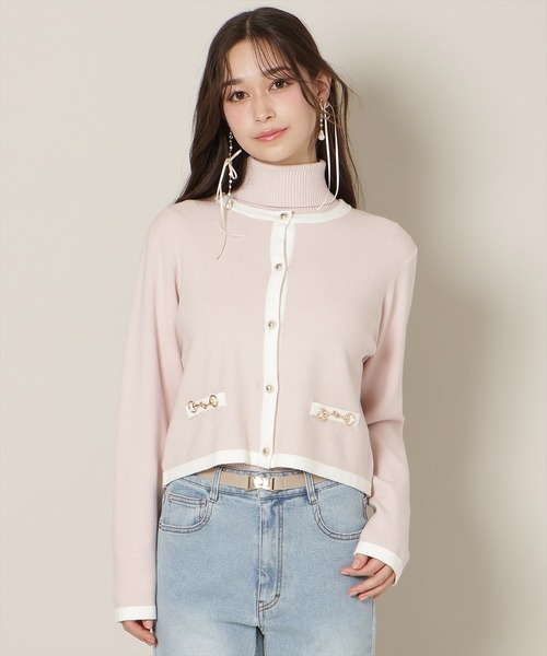 WILLSELECTION（ウィルセレクション）の「バイカラーアンサンブル【ハイネックトップス×カーディガンセット】（カーディガン/ボレロ・レディース・オフホワイト/ベージュ/ピンク/ミント/ブラック・FREE）」の21枚目の写真