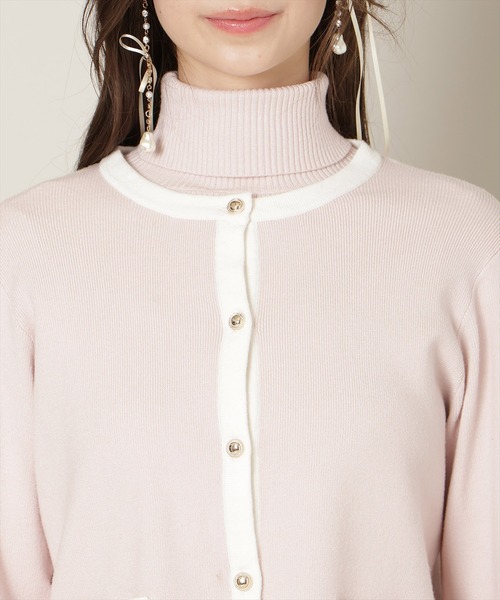 WILLSELECTION（ウィルセレクション）の「バイカラーアンサンブル【ハイネックトップス×カーディガンセット】（カーディガン/ボレロ・レディース・オフホワイト/ベージュ/ピンク/ミント/ブラック・FREE）」の22枚目の写真