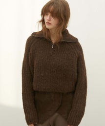 LA PEAU DE GEM | 【LA PEAU DE GEM】high neck short knit/ハイネックショートニット(ニット/セーター)