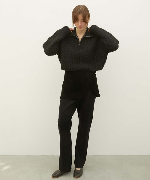 LA PEAU DE GEM（ラポドゥジェム）の「【LA PEAU DE GEM】high neck short knit/ハイネックショートニット（ニット/セーター・レディース・ブラック/ブラウン・FREE）」の8枚目の写真