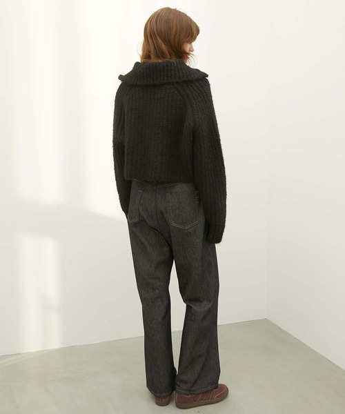 LA PEAU DE GEM（ラポドゥジェム）の「【LA PEAU DE GEM】high neck short knit/ハイネックショートニット（ニット/セーター・レディース・ブラック/ブラウン・FREE）」の11枚目の写真