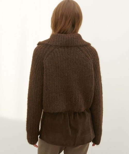 LA PEAU DE GEM（ラポドゥジェム）の「【LA PEAU DE GEM】high neck short knit/ハイネックショートニット（ニット/セーター・レディース・ブラック/ブラウン・FREE）」の20枚目の写真