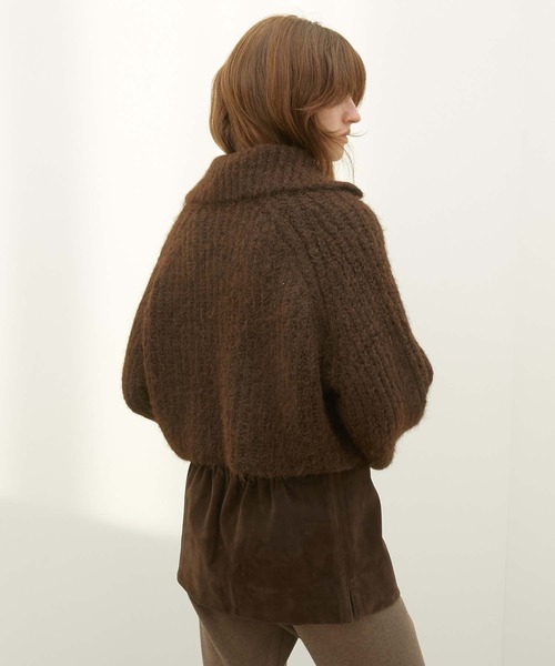 LA PEAU DE GEM（ラポドゥジェム）の「【LA PEAU DE GEM】high neck short knit/ハイネックショートニット（ニット/セーター・レディース・ブラック/ブラウン・FREE）」の16枚目の写真