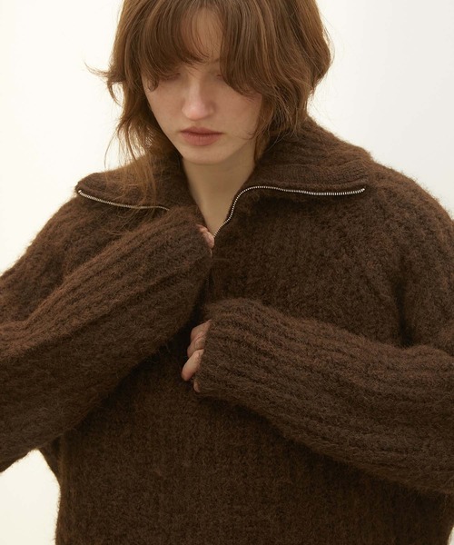 LA PEAU DE GEM（ラポドゥジェム）の「【LA PEAU DE GEM】high neck short knit/ハイネックショートニット（ニット/セーター・レディース・ブラック/ブラウン・FREE）」の19枚目の写真