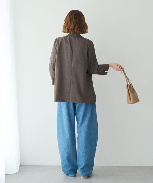 YECCA VECCA(イェッカヴェッカ)の「ORGABITS切替ストレートデニム(デニムパンツ・レディース・インディゴブルー/ライトインディゴブルー・S/M)」の13枚目の写真