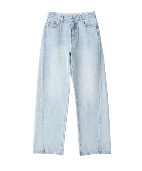 YECCA VECCA（イェッカヴェッカ）の「ORGABITS切替ストレートデニム（デニムパンツ・レディース・インディゴブルー/ライトインディゴブルー・S/M）」の19枚目の写真