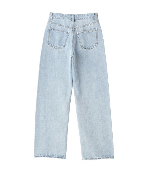 YECCA VECCA（イェッカヴェッカ）の「ORGABITS切替ストレートデニム（デニムパンツ・レディース・インディゴブルー/ライトインディゴブルー・S/M）」の18枚目の写真