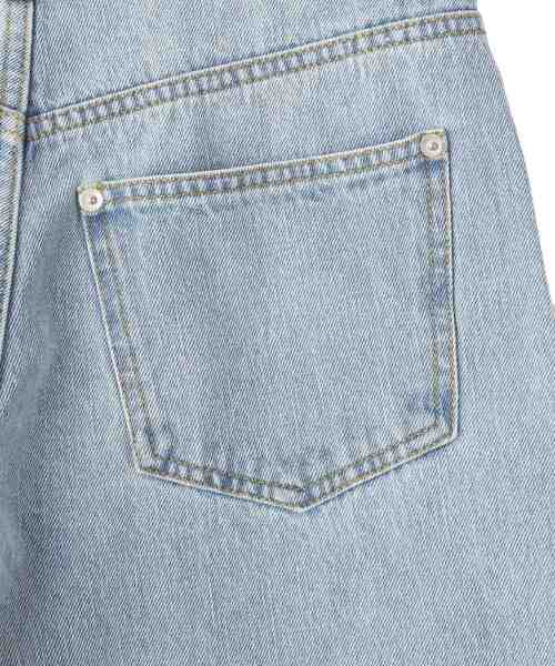 YECCA VECCA（イェッカヴェッカ）の「ORGABITS切替ストレートデニム（デニムパンツ・レディース・インディゴブルー/ライトインディゴブルー・S/M）」の14枚目の写真