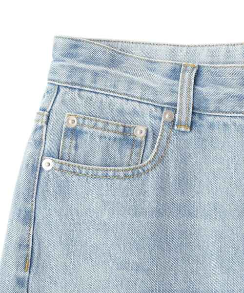 YECCA VECCA（イェッカヴェッカ）の「ORGABITS切替ストレートデニム（デニムパンツ・レディース・インディゴブルー/ライトインディゴブルー・S/M）」の12枚目の写真