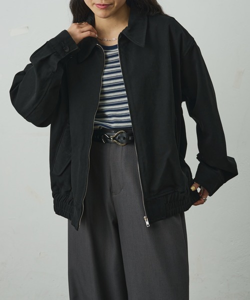 COLONY 2139（コロニートゥーワンスリーナイン）の「コットンツイルワークジャケット（ブルゾン・メンズ・ベージュ/ブラック・MEDIUM/LARGE）」の2枚目の写真