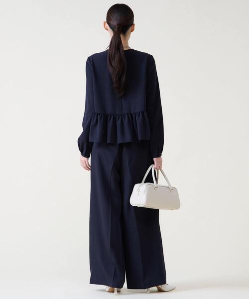 Tiara（ティアラ）の「ペプラムブラウス（シャツ/ブラウス・レディース・ネイビー/ベージュ・FREE）」の10枚目の写真