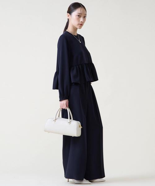 Tiara（ティアラ）の「ペプラムブラウス（シャツ/ブラウス・レディース・ネイビー/ベージュ・FREE）」の12枚目の写真