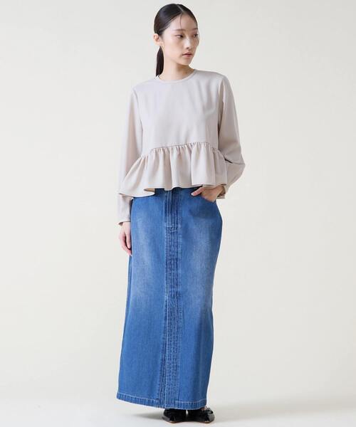 Tiara（ティアラ）の「ペプラムブラウス（シャツ/ブラウス・レディース・ネイビー/ベージュ・FREE）」の17枚目の写真