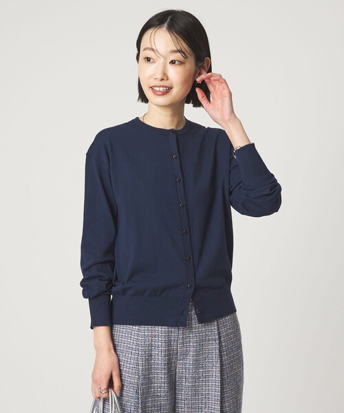 green label relaxing（グリーンレーベルリラクシング）の「＜1_OF MINE＞クルーネック ニット カーディガン（カーディガン/ボレロ・レディース・ネイビー/その他1/ライトピンク/ホワイト・FREE）」の22枚目の写真