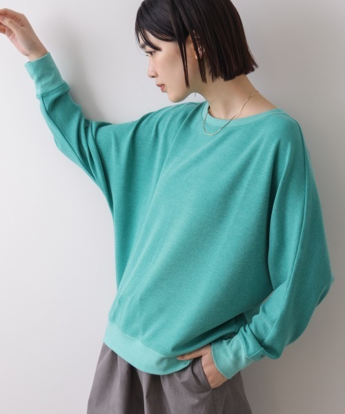 Bou Jeloud(ブージュルード)の「ラメドルマンカットソー(ニット/セーター・レディース・オレンジ/グレー/オフホワイト/グリーン/ブラック・FREE)」の4枚目の写真