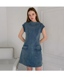 Cap Sleeve Denim Mini Dress